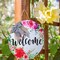 Welcome Signs for Front Door Decoration Farmhouse Wreaths Door Hanger Rustic Wooden Welcome Flower Hanging Door Wall Sign Decor for Seasons Holiday